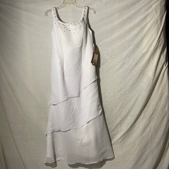 Light In The Box White Party, Formal, Wedding Dress. Sleeveless. Bling. NWT - Picture 1 of 13